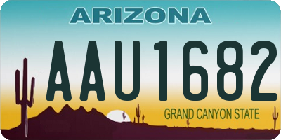 AZ license plate AAU1682