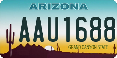 AZ license plate AAU1688