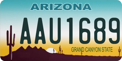 AZ license plate AAU1689