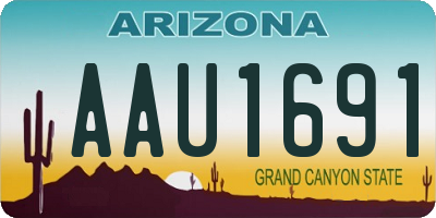 AZ license plate AAU1691