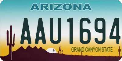 AZ license plate AAU1694