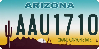 AZ license plate AAU1710