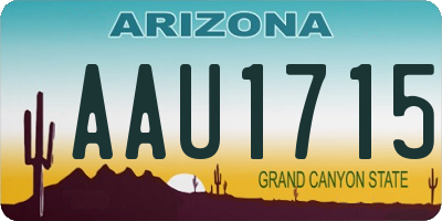 AZ license plate AAU1715