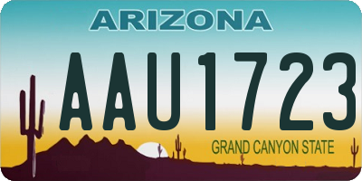 AZ license plate AAU1723