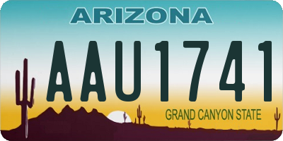 AZ license plate AAU1741