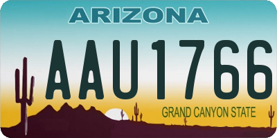 AZ license plate AAU1766