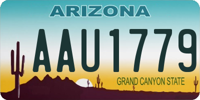 AZ license plate AAU1779