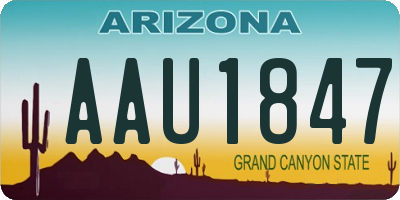 AZ license plate AAU1847