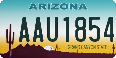 AZ license plate AAU1854