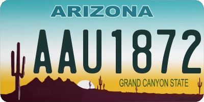 AZ license plate AAU1872