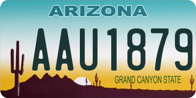 AZ license plate AAU1879