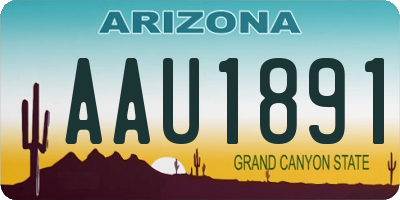 AZ license plate AAU1891