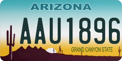 AZ license plate AAU1896