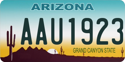 AZ license plate AAU1923