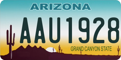 AZ license plate AAU1928
