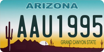AZ license plate AAU1995
