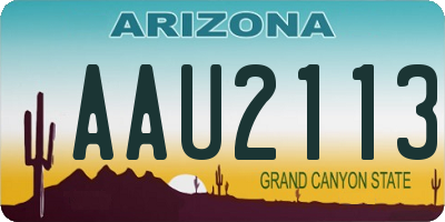 AZ license plate AAU2113