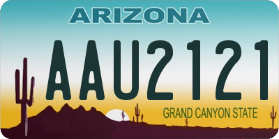 AZ license plate AAU2121