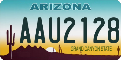 AZ license plate AAU2128