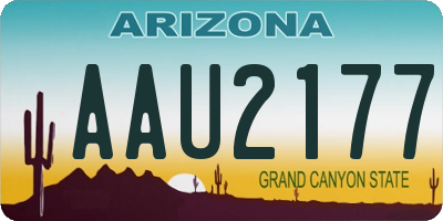 AZ license plate AAU2177