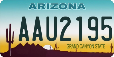 AZ license plate AAU2195