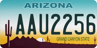 AZ license plate AAU2256
