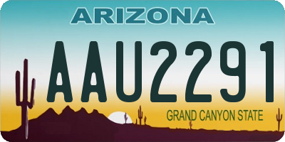 AZ license plate AAU2291
