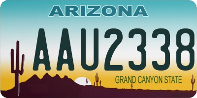 AZ license plate AAU2338