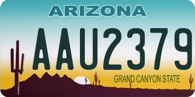 AZ license plate AAU2379