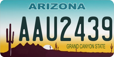 AZ license plate AAU2439