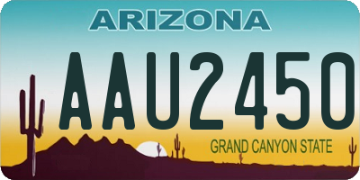 AZ license plate AAU2450