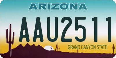 AZ license plate AAU2511