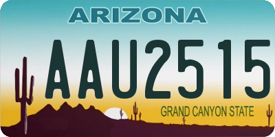 AZ license plate AAU2515