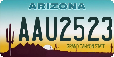 AZ license plate AAU2523