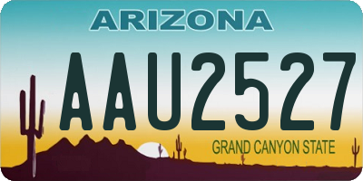 AZ license plate AAU2527
