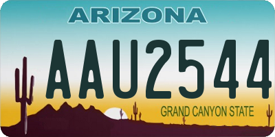 AZ license plate AAU2544