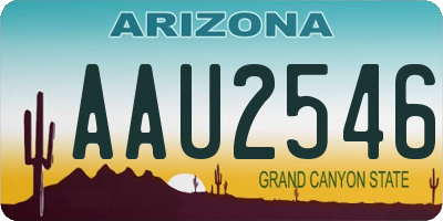 AZ license plate AAU2546