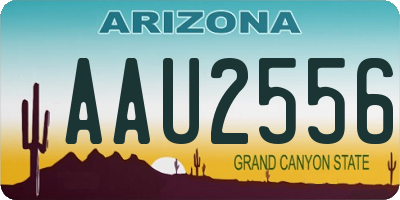 AZ license plate AAU2556