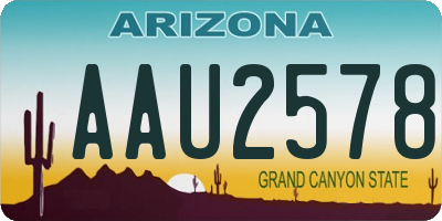 AZ license plate AAU2578