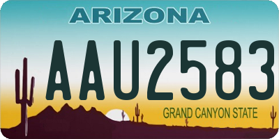 AZ license plate AAU2583