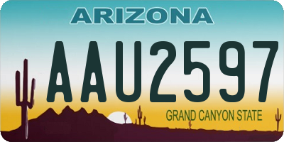 AZ license plate AAU2597