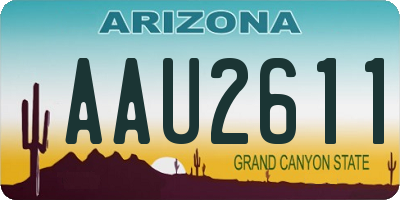 AZ license plate AAU2611