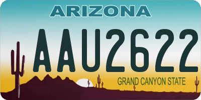 AZ license plate AAU2622