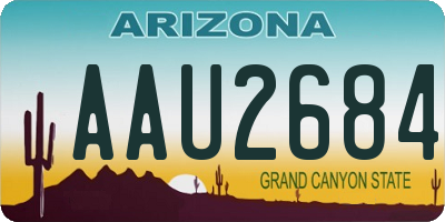 AZ license plate AAU2684