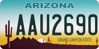 AZ license plate AAU2690