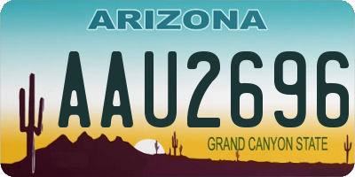 AZ license plate AAU2696