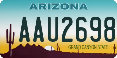 AZ license plate AAU2698