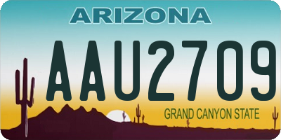 AZ license plate AAU2709