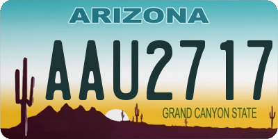 AZ license plate AAU2717