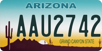 AZ license plate AAU2742